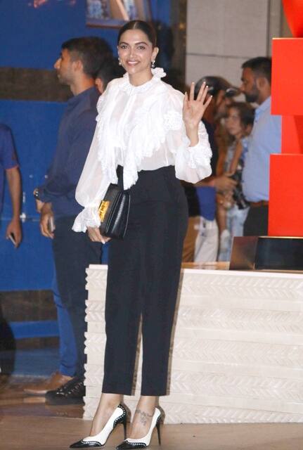 Bollywood actor Deepika Padukone during the party hosted by Nita and Mukesh Ambani to celebrate 10 glorious years of Mumbai Indians, in Mumbai, India on April 10, 2017. (Sanket Shinde/ SOLARIS IMAGES)
