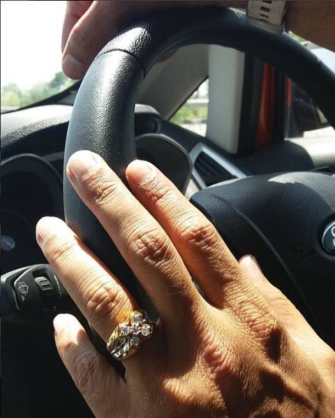 Anas Shared this picture on his Instagram account where he is seen flaunting his engagement ring.