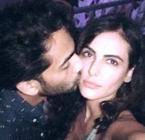 The much-in-love-couple is looking adorable in the picture as husband Gaurav is kissing wifey Mandana in the pic which makes it special. (Photo: Instagram)