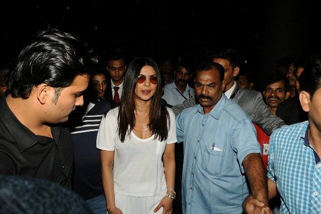 The 34-year-old actress was clicked at the Mumbai airport where a huge crowd welcomed her with open arms.