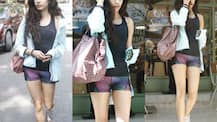 IN PICS: Sridevi's gorgeous daughter Jhanvi Kapoor flaunts her TONED legs & no-makeup look outside a suburban eatery!
