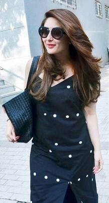 PICS: Kareena Kapoor Khan slays her SUMMERY CHIC look in a black & white polka dot dress & chappals!