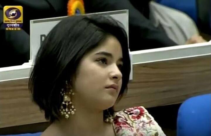 'Dangal' actress Zaira Wasim at the 64th National Awards ceremony. (Photo: Youtube)