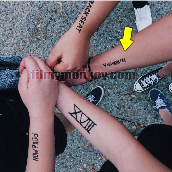 Khushi seem to love roman numerals as we can see in another picture where she got the same tattoo done in henna while on trip with friends in SeaWorld Orlando theme park located In Orlando, Florida. The numbers in roman read 5.6.13.11 and we wonder that code indicates what! Such tattoos usually indicate a date or a number indicating something important in one's life!