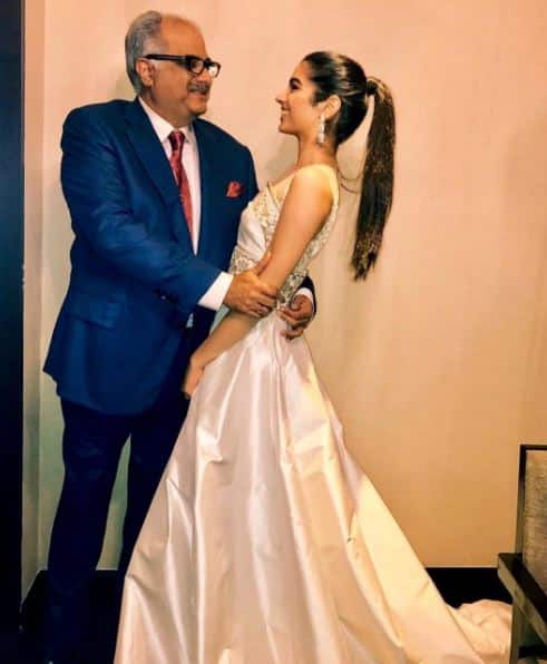 Khush's candid click with daddy Boney Kapoor