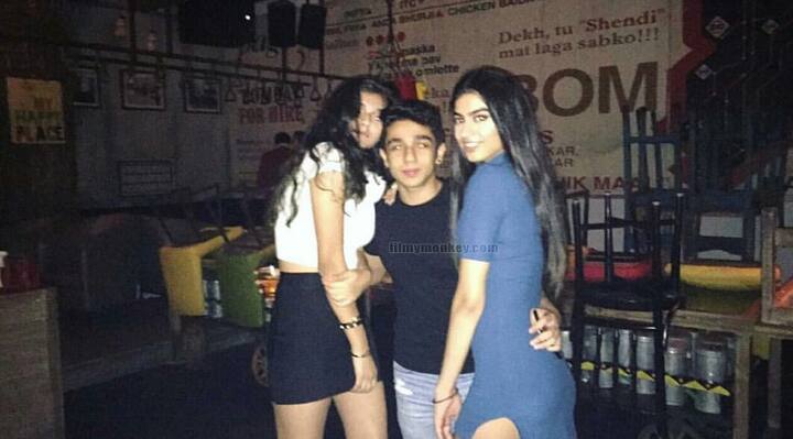 Khushi with her friends at a party