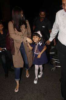PHOTOS: Aishwarya Rai Bachchan's darling daughter Aaradhya POSES at the airport as she leaves for Cannes with her mommy!