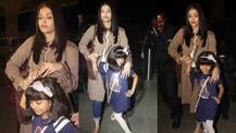 PHOTOS: Aishwarya Rai Bachchan's darling daughter Aaradhya POSES at the airport as she leaves for Cannes with her mommy!