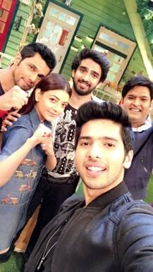 PICS: Randeep Hooda & Kajal Aggarwal promote ‘Do Lafzon Ki Kahani’ on TKSS; Amaal Mallik & Armaan Malik too join in!