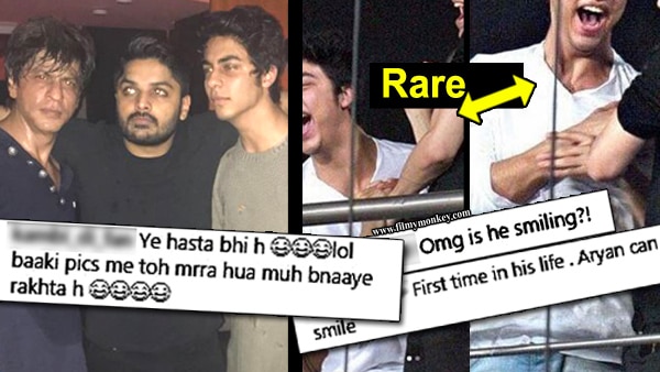 In Graphics: RARE PICS of SRKs son Aryan Khan laughing 
