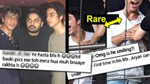 RARE PICS of SRK's son Aryan Khan laughing hard going VIRAL! Fans finally happy to see him smile!