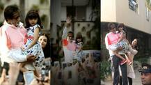 IN PICS: Cutie Aaradhya joins grandpa Amitabh Bachchan for his Sunday darshan to greet fans!
