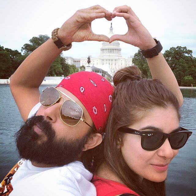 Raj usually travels solo and keeps his fans & followers updated with his travel diaries. This time the couple had a great time in the US romancing on the streets! Btw, this one was captioned by Raj - 