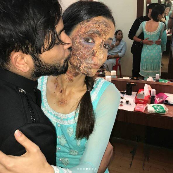 Kiss of joy! Sanaya's hard-work and scary makeup led to a perfect score for the couple! So are you rooting for Sanaya & Mohit as the finalists of the show