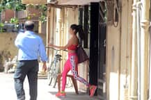 PRETTY IN PINK! Sridevi's FITNESS FREAK daughter Jhanvi Kapoor CLICKED outside the GYM!