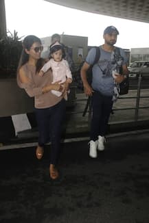 SEE PICS: Cricketer Harbhajan Singh & wife Geeta Basra's BABY GIRL Hinaya Heer looks every bit of a DOLL at the Mumbai airport!