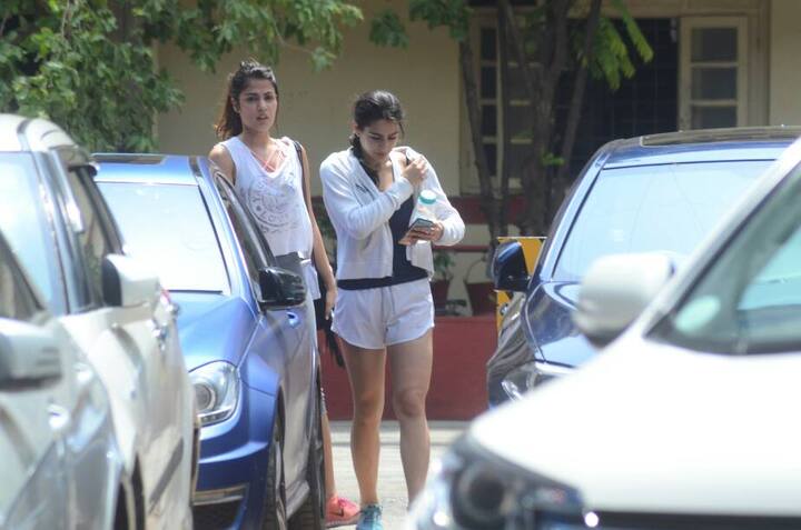 Sara Ali Khan with Rhea Chakraborty at Bandra gym