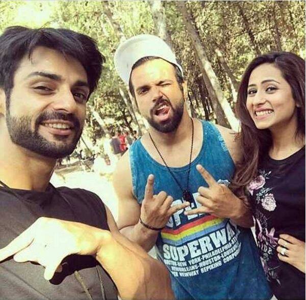 Sargun with KKK 8 contestants Rithvik Dhanjani and Karan WAhi