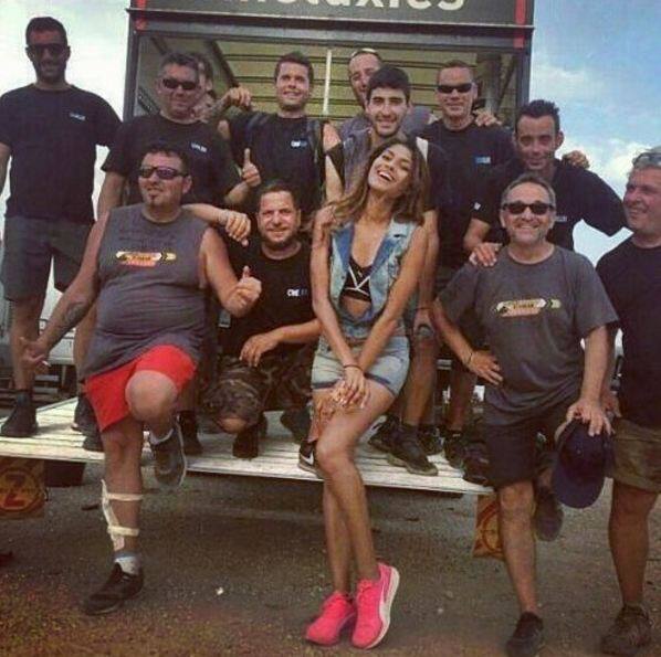 Hot Lopamudra posing with KKK 8 crew