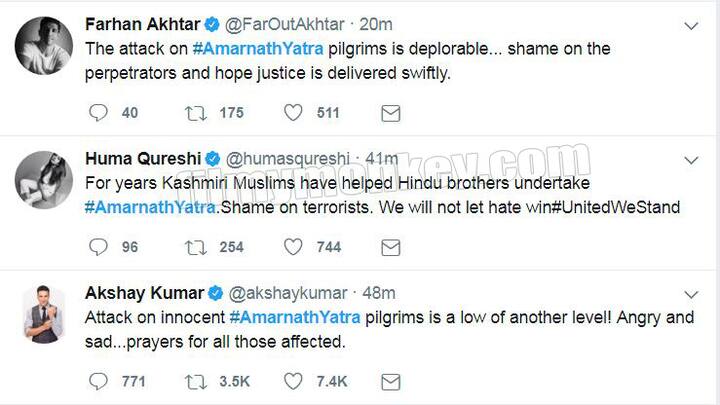 Farhan, Huma Qureshi and Akshay Kumar's tweet
