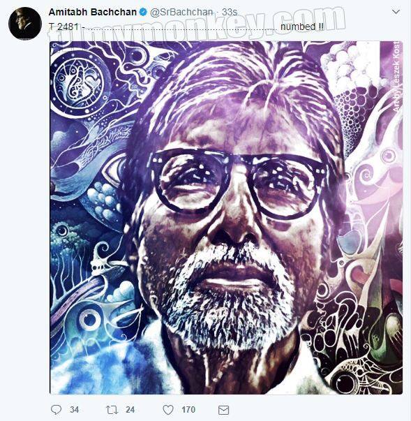 Amitabh Bachchan expressed his feelings just with one word today..!