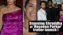 Haseena Parkar Trailer Launch PICS: Shraddha Kapoor stuns in off-shoulder electric pink pantsuit!
