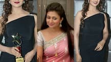 IN PICS: TV's favourite bahu Diyvanka Tripathi Dahiya STUNS in a black body-hugging gown as she gets felicitated with Most Admired Leader in the field of Entertainment!