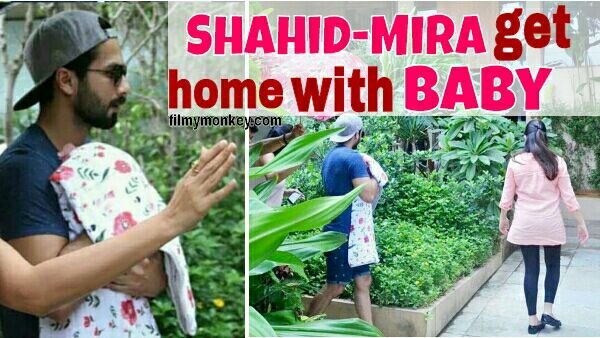 First PICS & VIDEO of Shahid Kapoor, Mira Rajput with baby girl; Daddy protects daughter from rain! First PICS & VIDEO of Shahid Kapoor, Mira Rajput with baby girl; Daddy protects daughter from rain!