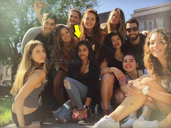 Dishani Chakrobarty with her friends at Universal Studios in Los Angeles, California