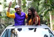 PICS: HOT B’town actress STUNS in marathi avatar & has FUN at her film’s trailer launch