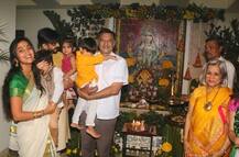 PHOTOS: Vivek Oberoi with wife Priyanka Alva & children Vivaan Veer & Ameyaa Nirvana bid farewell to ‘Bappa’