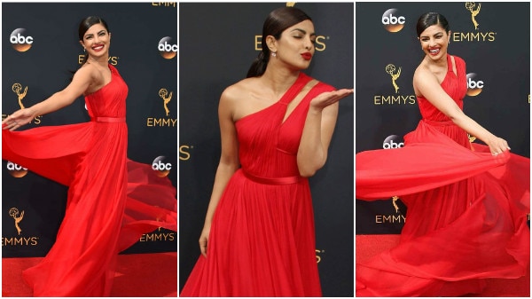 SEE PICS: Priyanka Chopra turns every head on the RED CARPET in a STUNNING crimson gown at Emmy Awards 2016! SEE PICS: Priyanka Chopra turns every head on the RED CARPET in a STUNNING crimson gown at Emmy Awards 2016!