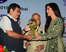 IN PICS: Katrina Kaif receives Smita Patil Award; Actress looked RESPLENDENT in a heavily embellished Sabyasachi outfit!