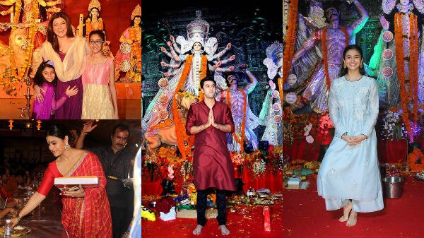 PHOTO GALLERY: Alia, Ranbir, Kajol, Sushmita, Bachchans & other Bollywood celebs celebrate Durga Puja PHOTO GALLERY: Alia, Ranbir, Kajol, Sushmita, Bachchans & other Bollywood celebs celebrate Durga Puja