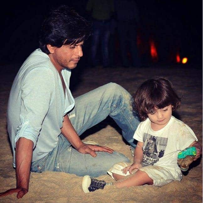 Shah Rukh with cute and adorable son AbRam