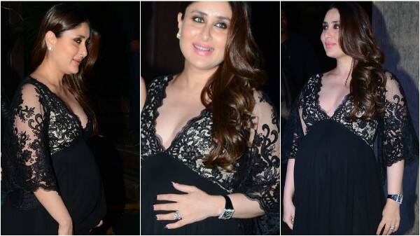 The gorgeous Kareena Kapoor turned up at Manish Malhotra’s 50th bash hosted by Karan Johar and boy, she looked fabulous in the black gown with her baby bump. 