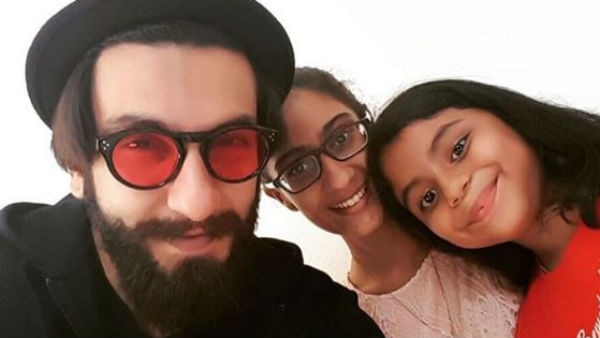 Sushmita Sen shares picture of daughters posing with Ranveer Sushmita Sen shares picture of daughters posing with Ranveer