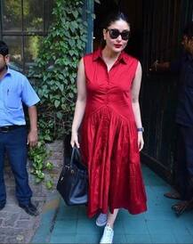 SEE PICS: New MOMMY Kareena Kapoor Khan looks RADIANT in RED as she steps out for a LUNCH DATE with her girl gang!