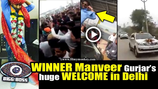 Bigg Boss 10: Pics & Videos: Manveer Gurjar reaches Noida; Huge WELCOME at Delhi Airport by crowd; Caravan took WINNER to Noida! Bigg Boss 10: Pics & Videos: Manveer Gurjar reaches Noida; Huge WELCOME at Delhi Airport by crowd; Caravan took WINNER to Noida!