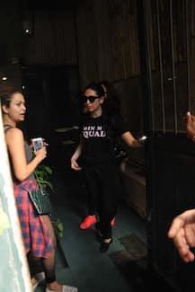 BFF's Kareena, Karisma and Amrita spotted on lunch date; were seen laughing while cracking joke!