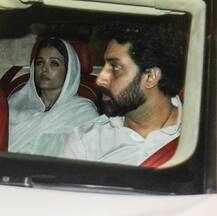 PHOTOS: Teary eyed Aishwarya along with hubby Abhishek post her father’s last rites in Mumbai;Bollywood pays last respects!