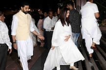 PHOTOS: Amitabh Bachchan CONSOLES grieving Aishwarya Rai at the prayer meet of her late father; Vidya Balan,Twinkle,Kajol, Shraddha Kapoor & other Bollywood celebs attend!