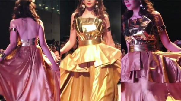 PICS & VIDEO: Bigg Boss 10 contestant Nitibha Kaul turns GOLDEN GIRL as she makes her ramp debut as SHOWSTOPPER!  PICS & VIDEO: Bigg Boss 10 contestant Nitibha Kaul turns GOLDEN GIRL as she makes her ramp debut as SHOWSTOPPER!