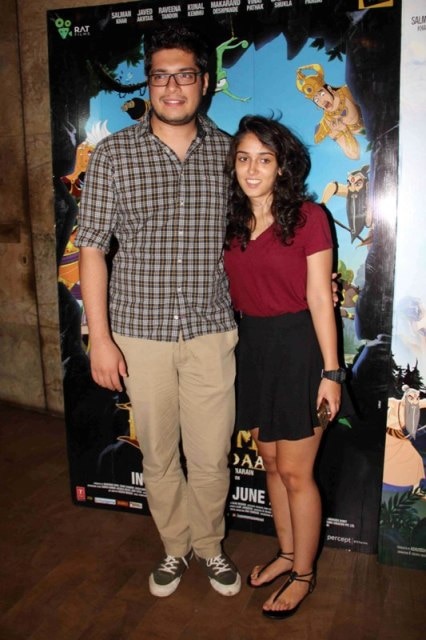 SEE PICS: Aamir Khan&#39;s son Junaid &amp; daughter Ira at &#39;Hanuman Da Damdaar&#39; screening!