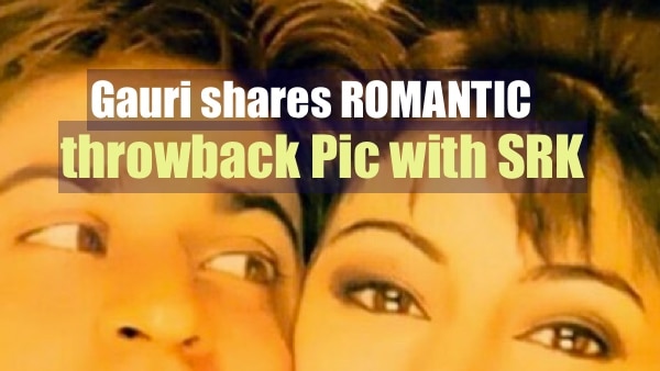 SRK & Gauri posing cheek to cheek in this throwback pic is too cute for words! SRK & Gauri posing cheek to cheek in this throwback pic is too cute for words!