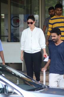 PICS: Wife Kareena Kapoor Khan visits Saif Ali Khan who underwent thumb surgery