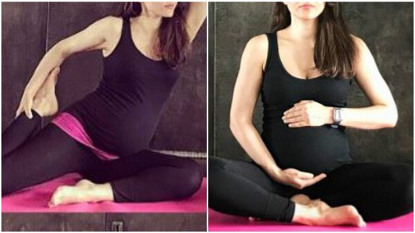 International Yoga Day: PREGNANT Soha Ali Khan flaunts her BABY BUMP in style while performing yoga! International Yoga Day: PREGNANT Soha Ali Khan flaunts her BABY BUMP in style while performing yoga!