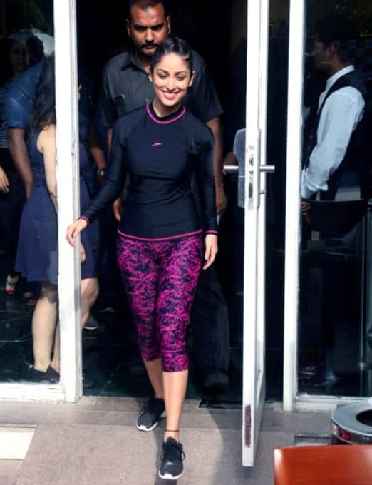 swim brand Speedo on Wednesday brought Bollywood actress Yami Gautam to a suburban swimming pool to launch their new vertical fitness training program Speedo AquaFit