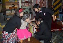 Jackie Shroff & 'Border' actress Sharbani Mukherjee with 99 yr old Tao Porchon Lynch, World's oldest ballroom dancer!