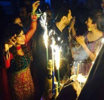 Celebrations begin at the wedding reception of Vivek Dahiya and Divyanka Tripathi in Mumbai